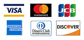 お支払方法：Visa、Mastercard、JCB、American Express、Diners Club、Discover、交通系電子マネー、iD、QUICPay、Apple Pay